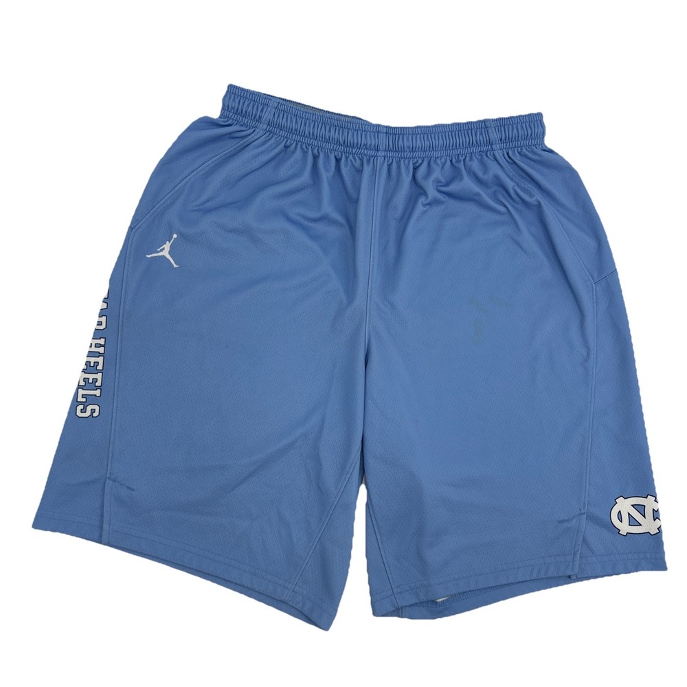North Carolina Tar Heels Shorts Women's L Blue Jordan Basketball Team Issue